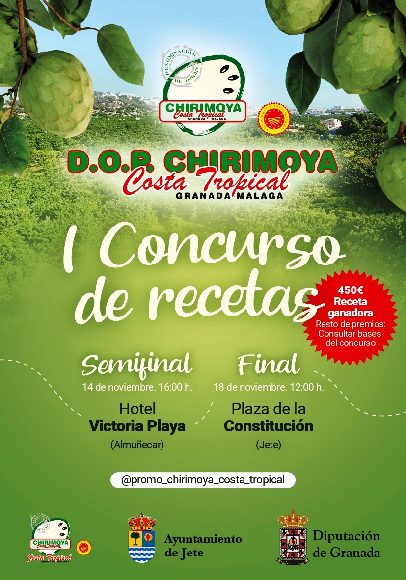 El I Concurso de Recetas de Chirimoya Fino de Jete en la Costa Tropical se disputar los das 14 y 18 de noviembre en Almucar y el municipio jeteo, respectivamente
